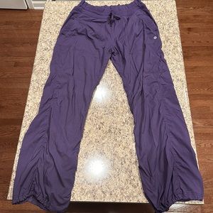 Size 8 Lululemon purple dance studio pants